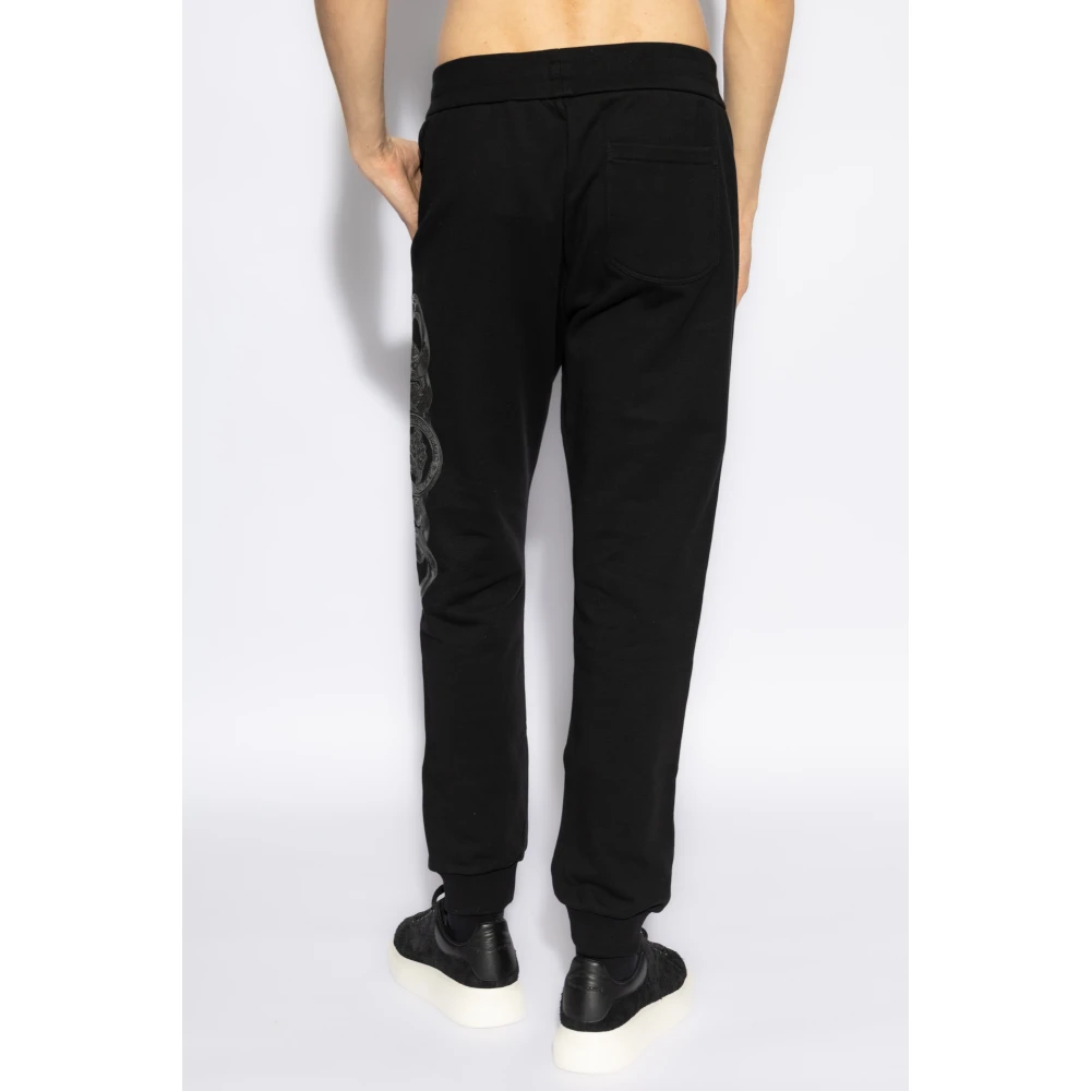 Versace Sweatpants met bedrukt logo Black Heren