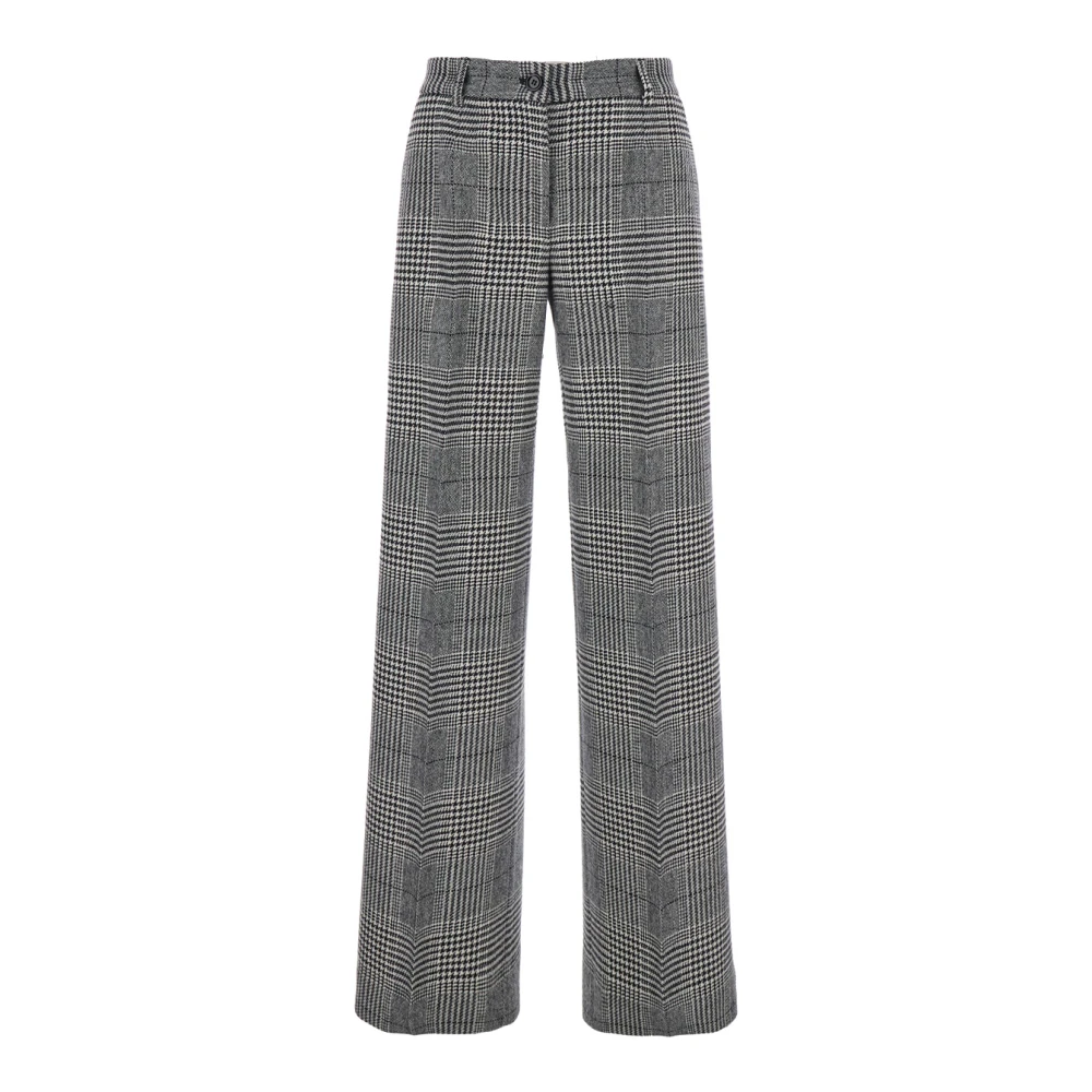Dolce & Gabbana Prince of Wales Grijze Broek Gray Dames