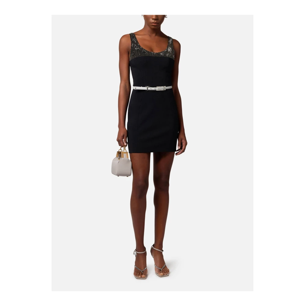 Elisabetta Franchi Short Dresses Black Dames