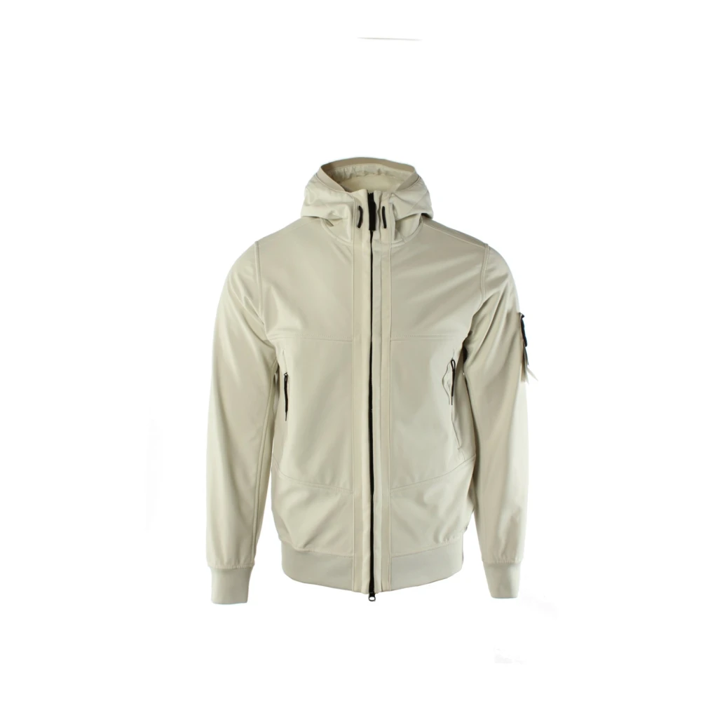 Stone Island Zachte Shell Jas Wit White Heren