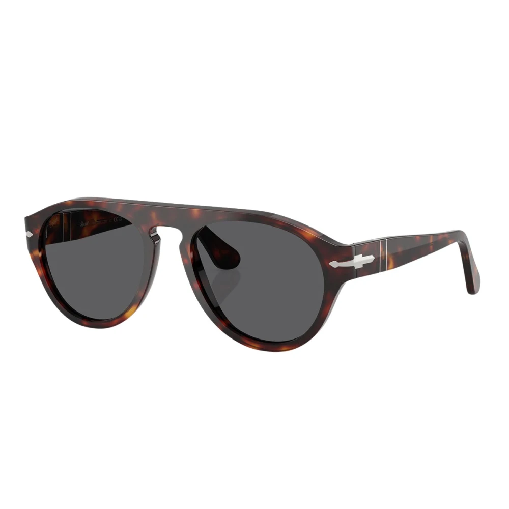 Persol Unisex Sunglass PO3370S - Frame color: Havana, Lens color: Dark Grey - Image 4