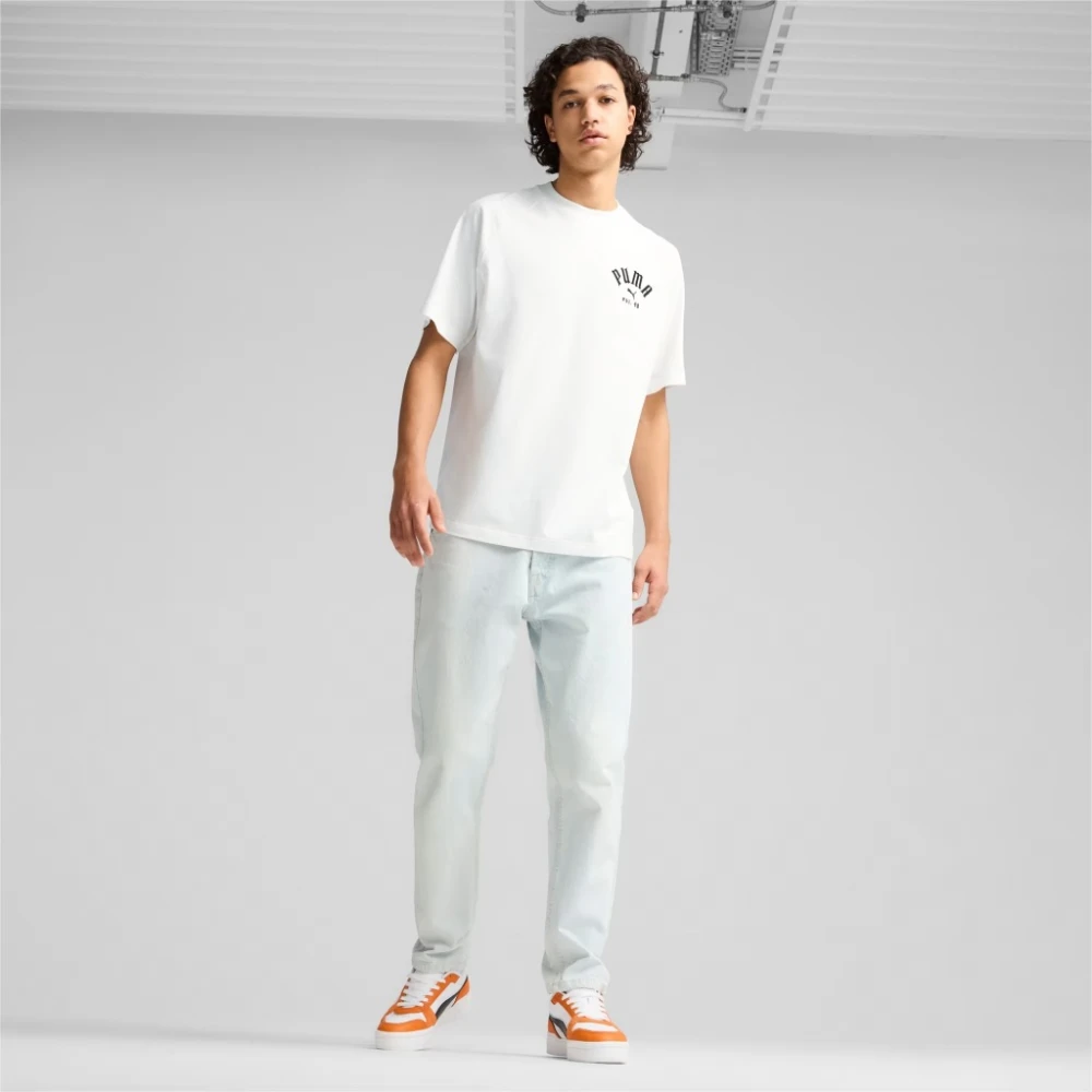 Puma Grafisch Relaxte Shirt White Dames