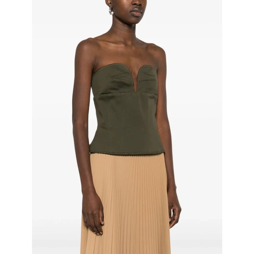 Max Mara Cacao Bruin Stijlvol Modieuze Jurk Green Dames