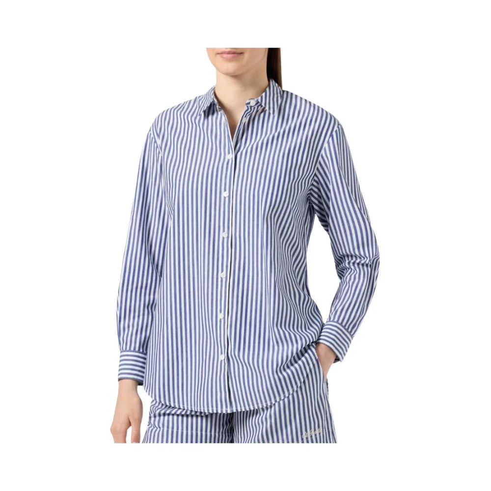 Mc2 Saint Barth Women's Blue Shirts, M, Camicia Brigitte