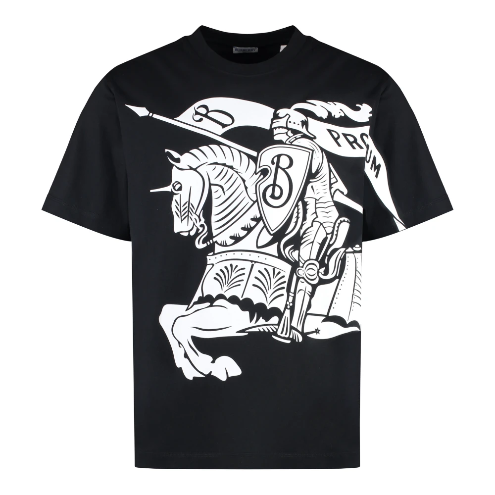 Burberry Men's Black Cotton Crew-Neck T-Shirt