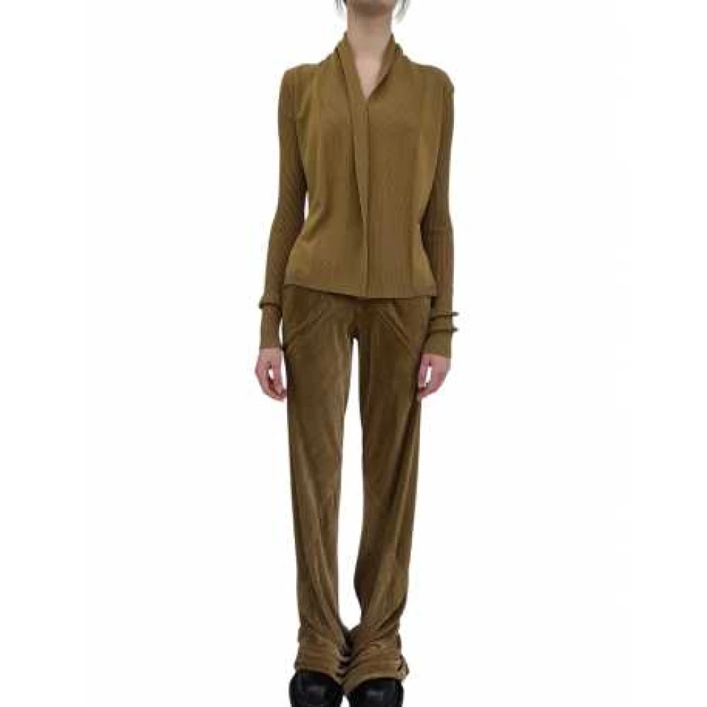 Rick Owens Korte Viscose Wikkel Cardigan Naska Green Dames