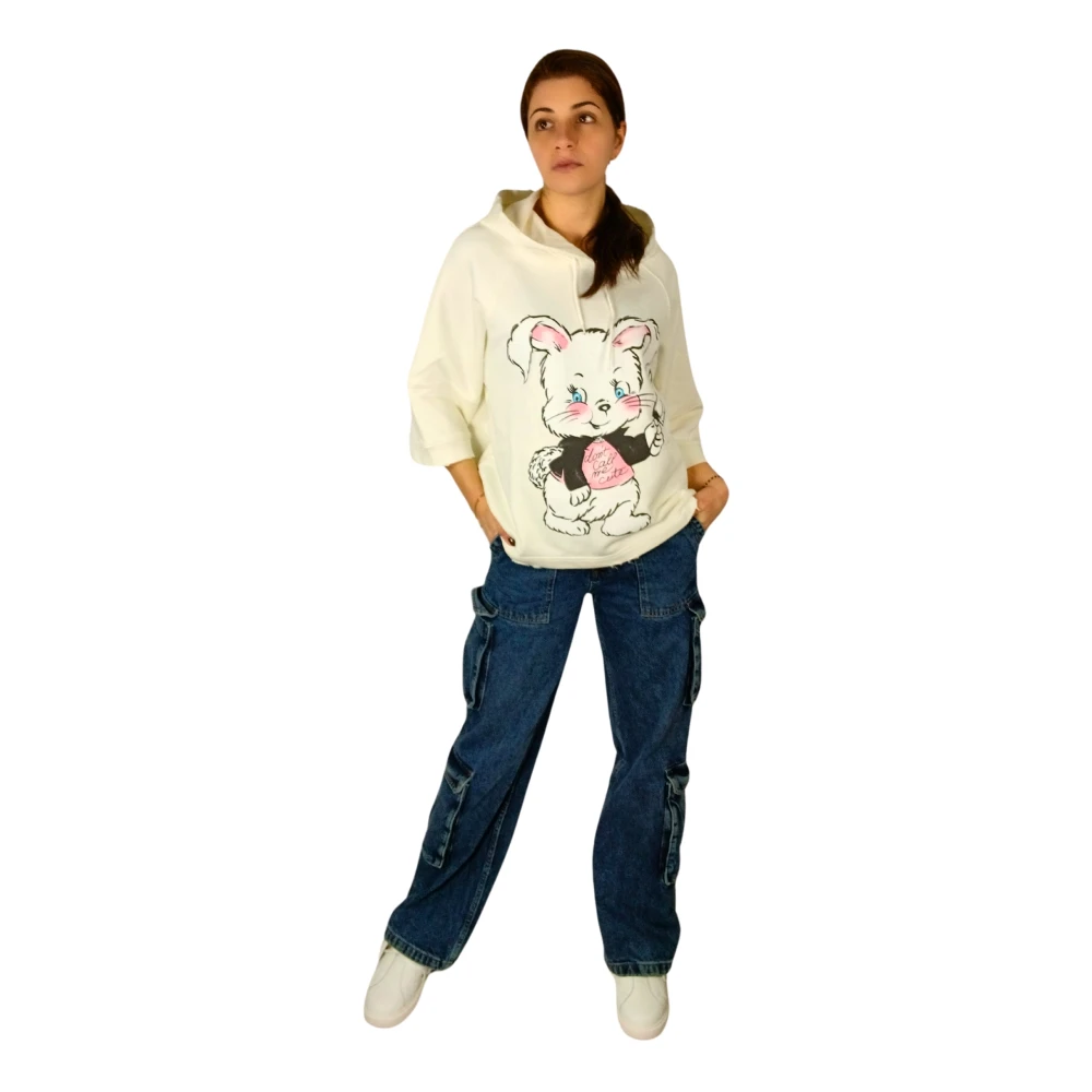Moschino Stijlvolle Sweatshirts en Hoodies Beige Dames