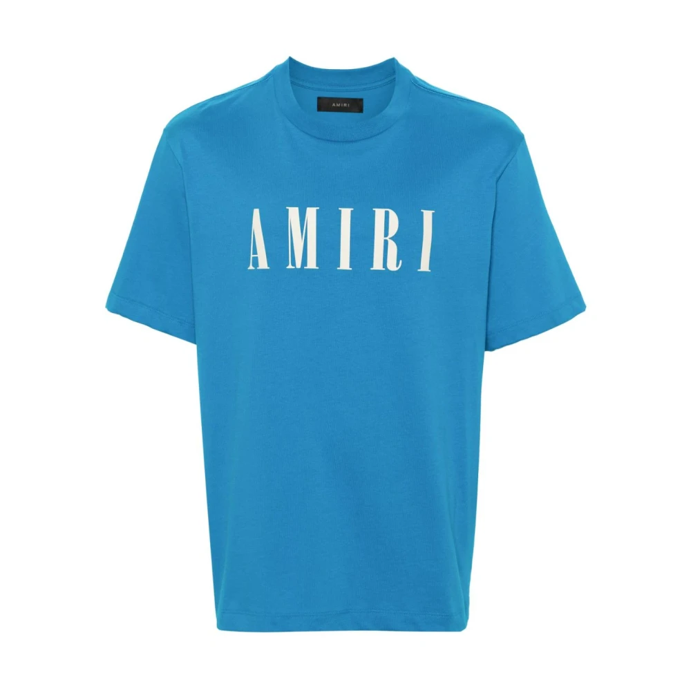 Amiri Heldere Blauwe Jersey Crew Neck T-shirt Blue Heren