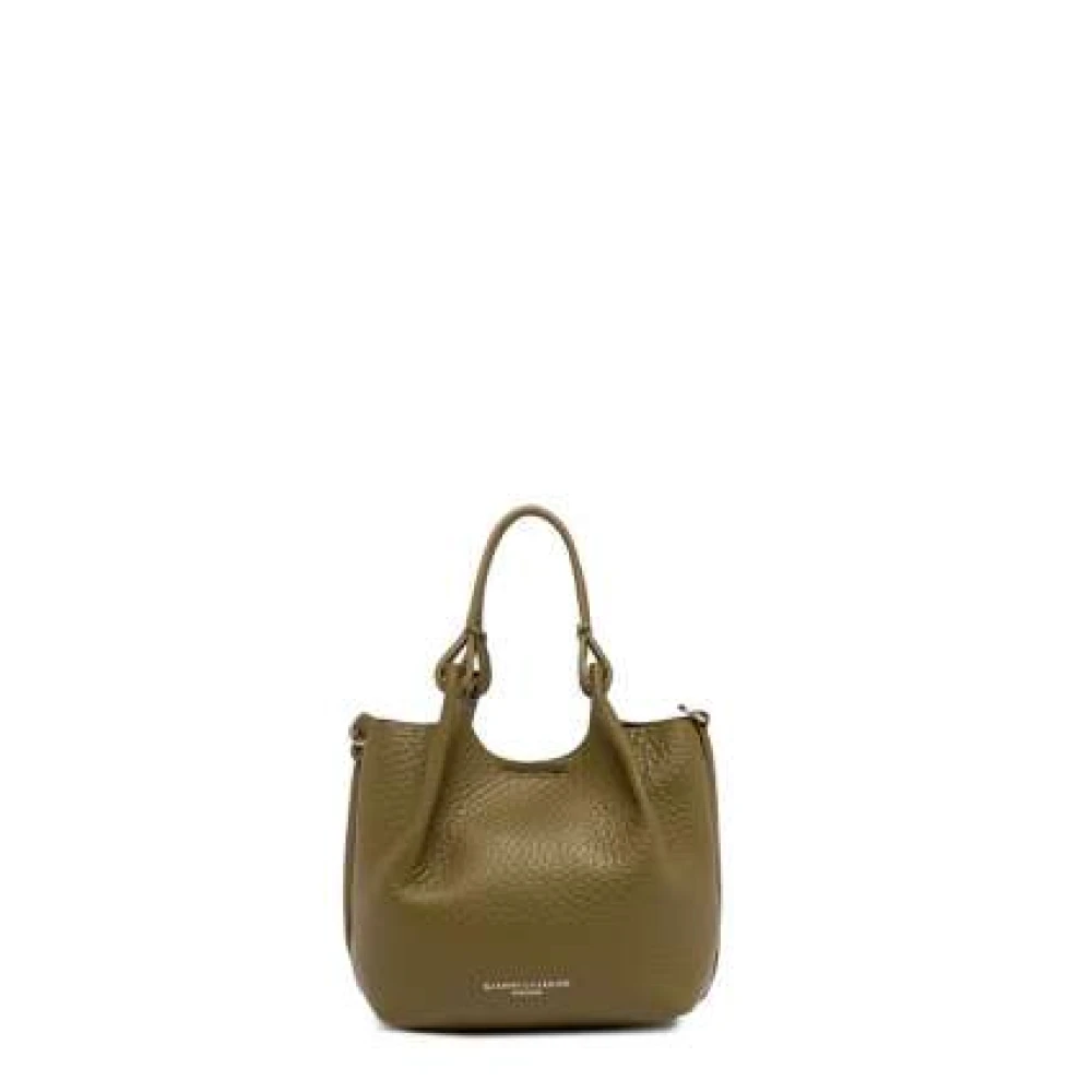 Gianni Chiarini Elegante leren handtas met magneetsluiting Green Dames