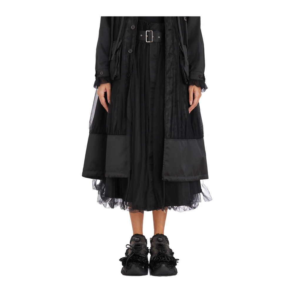 Comme des Garçons Tule Rok met Riem Black Dames