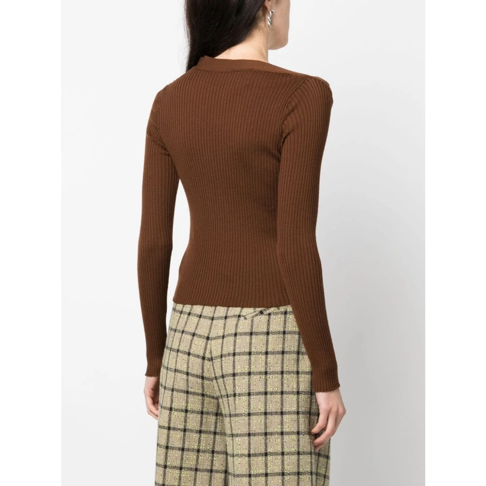 Semicouture Bruine Sweater Collectie Brown Dames