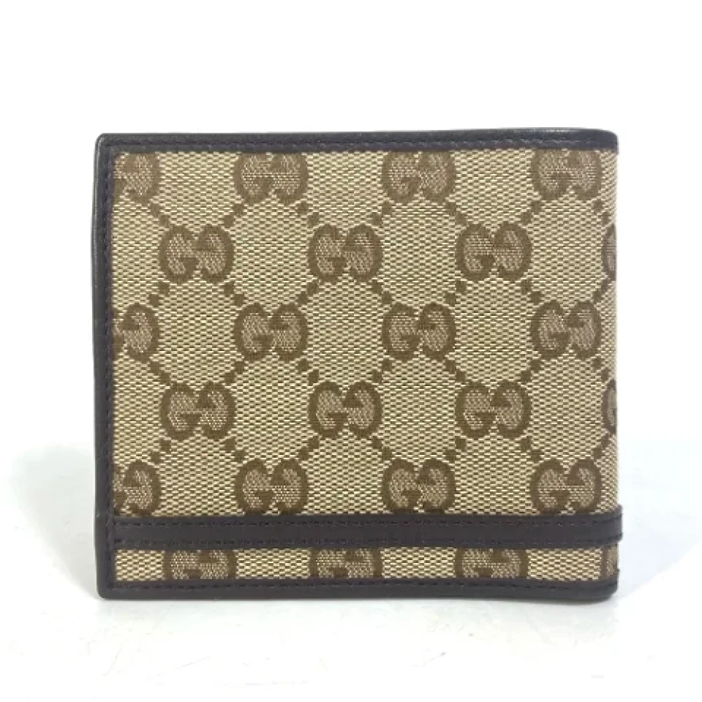 Gucci Vintage Pre-owned Leather wallets Beige Dames