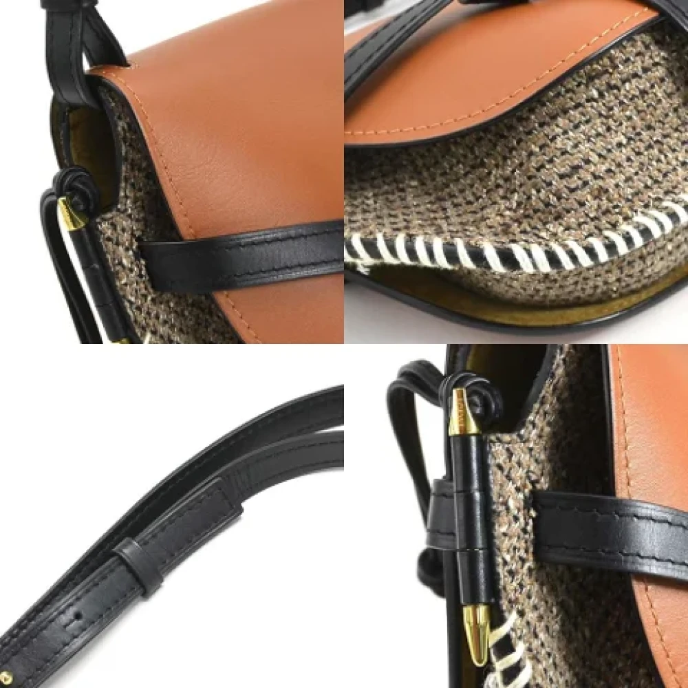 Loewe Pre-owned Fabric shoulder-bags Brown Dames