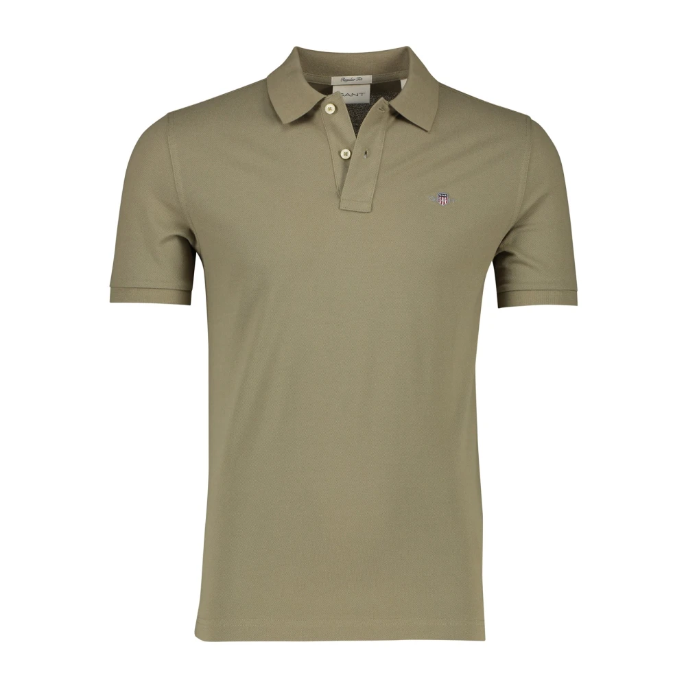Gant Groen poloshirt met korte mouw Green Heren