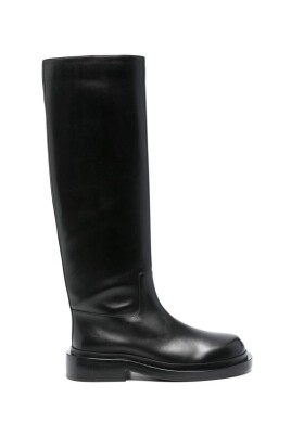 black-leather-knee-high-boots