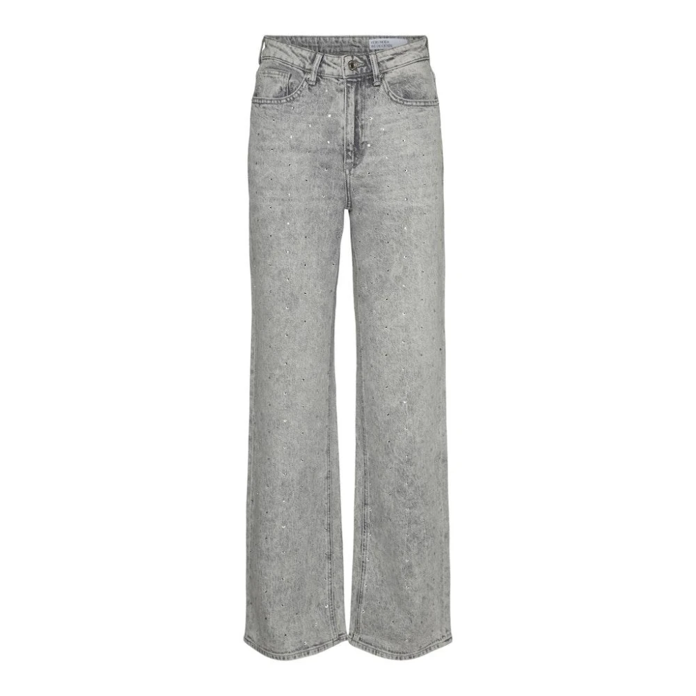 Vero Moda Breda jeans med strass Gray, Dam