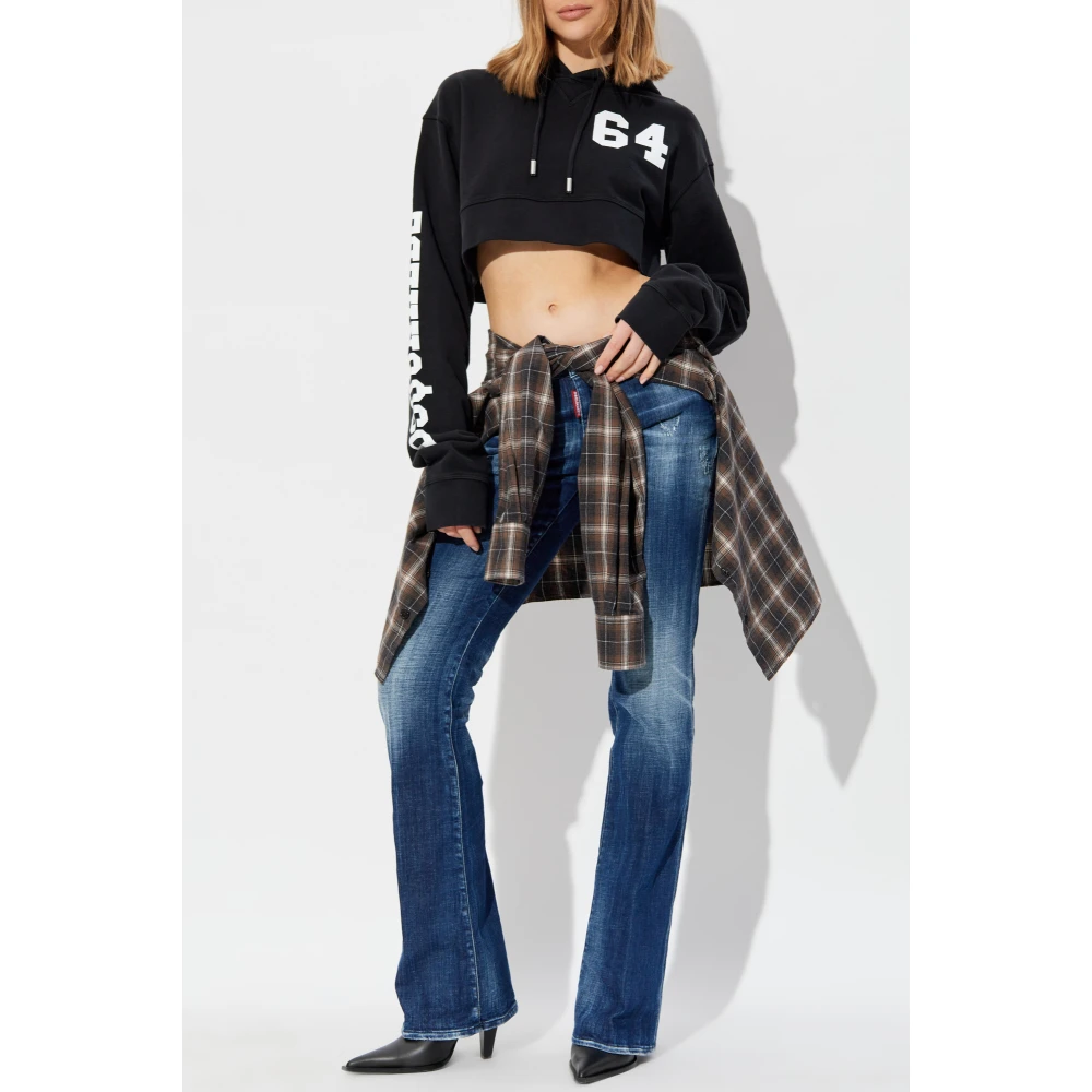 Dsquared2 Jeans Medium Waist Flare Blue Dames