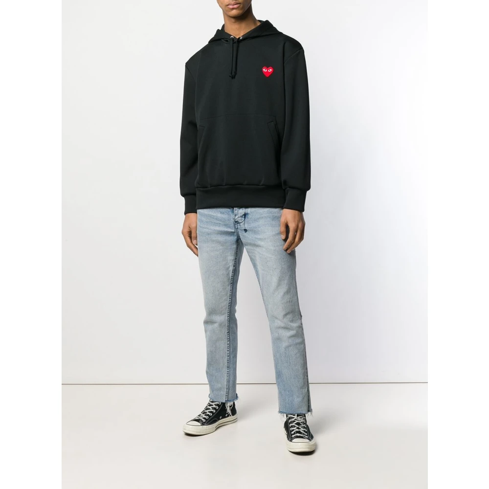 Comme des Garçons Play Zwarte Play Sweatshirt Hoodie Black Heren