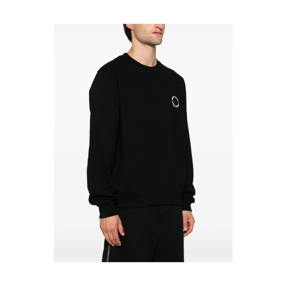 Daily Paper Zwarte Katoenen Crew Neck Sweater Black Heren
