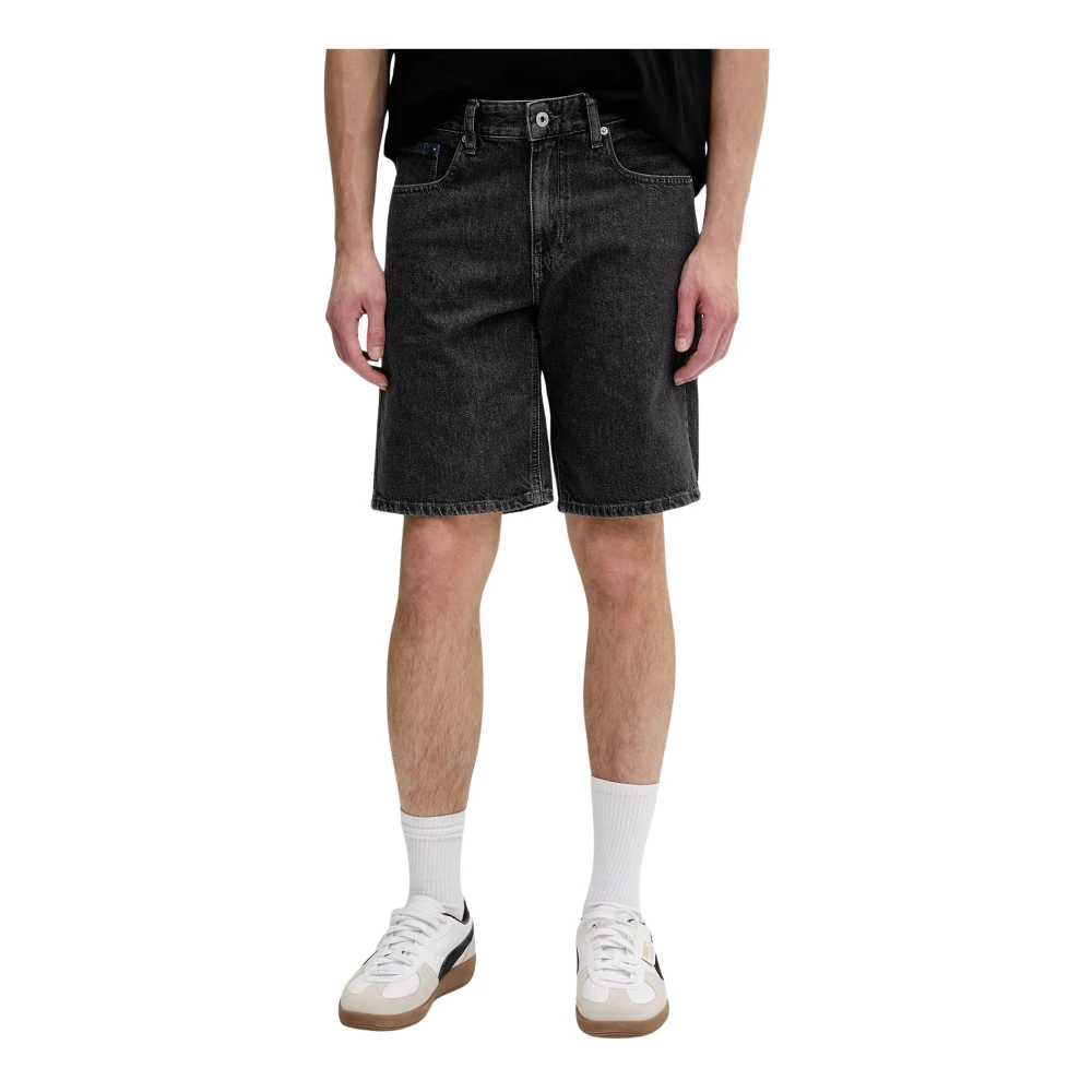 Karl Lagerfeld - Regular Logo Denim Short - Shorts - Herren - Grau - W32 - Bild 3