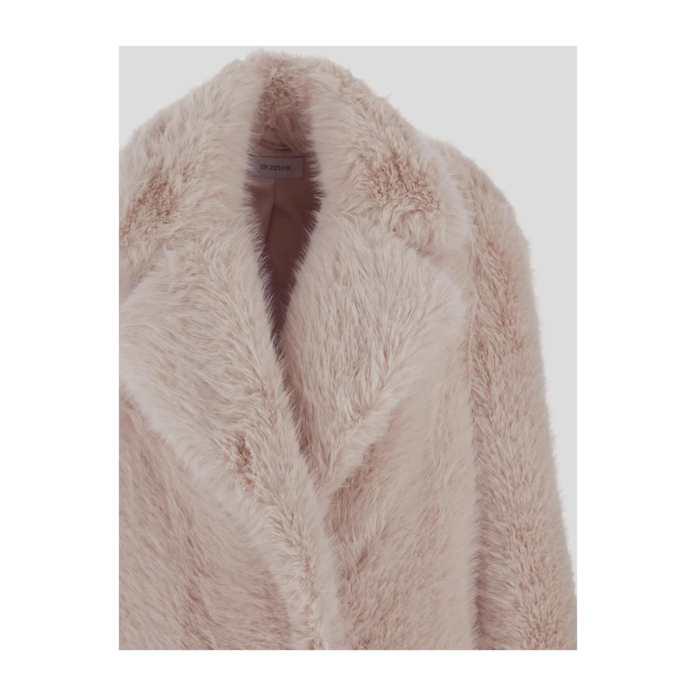 SPORTMAX Faux Fur Vrouw Jas Pink Dames
