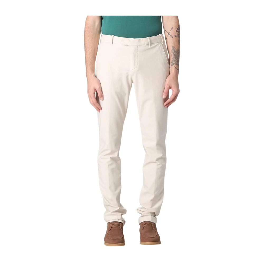 Eleventy Men's Beige Slim-Fit Trousers, W33, Sand Slim Fit Chinos Trousers