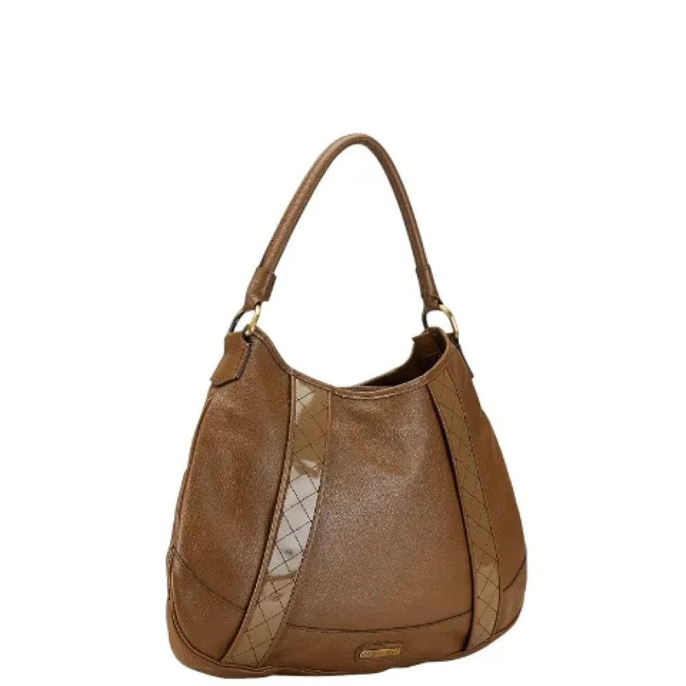 Burberry Vintage Pre-owned Leather handbags Beige Dames