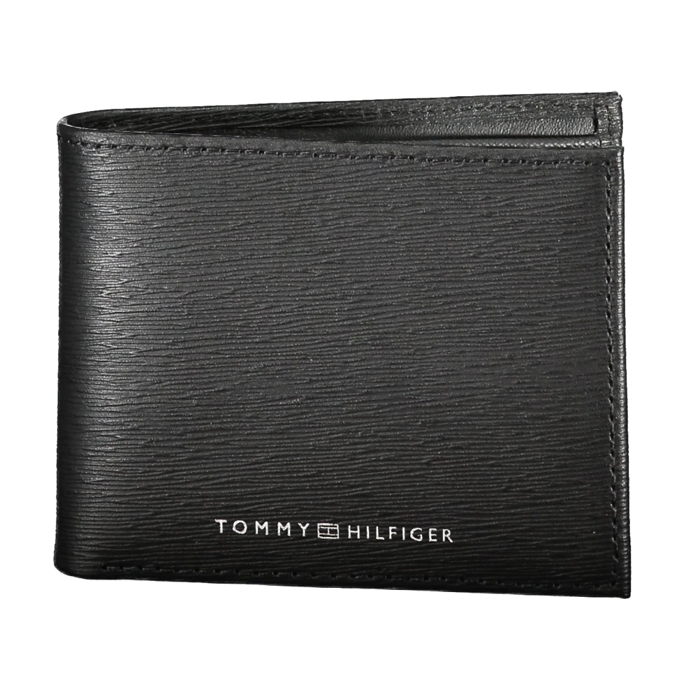 Tommy Hilfiger Heren Portemonnee Zwart Contrast Print Logo Black Heren