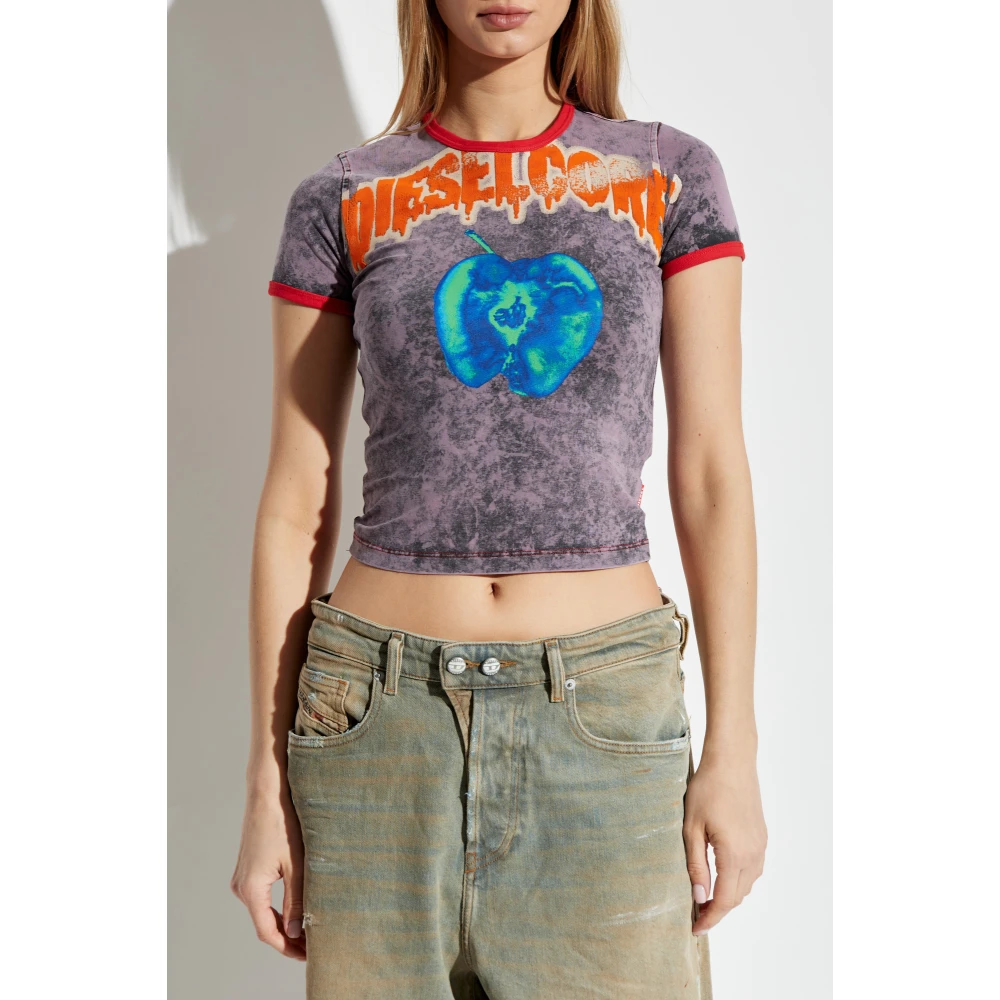 Diesel T-shirt T-Uncuties-Short-Q1 Multicolor Dames