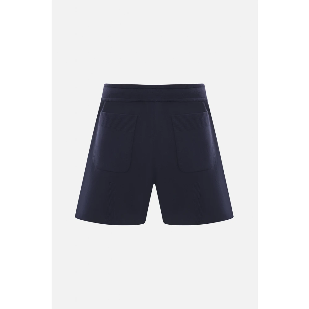 Cfcl Blauwe Shorts Elastische Taille Rits Zakken Blue Dames