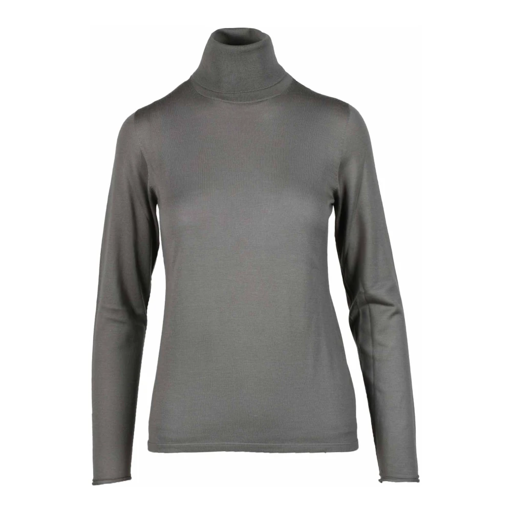 Le Tricot Perugia Wollen Gebreide Trui Gray Dames