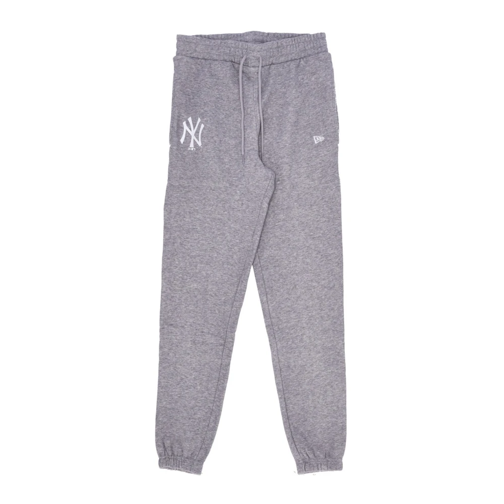 New era Yankees Fleece Jogger Sweatpants Heather Grey White Gray Heren