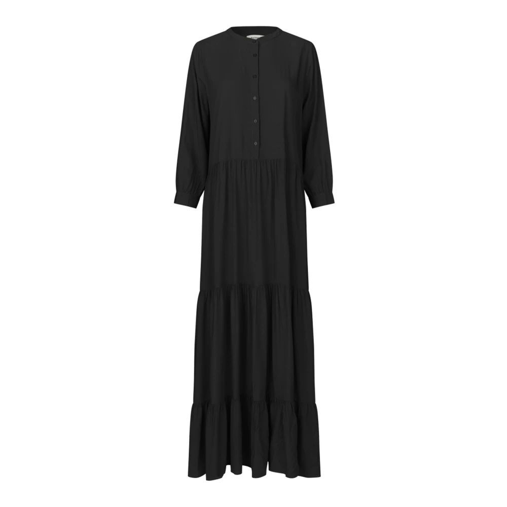 Lollys Laundry Zwarte Maxi Jurk voor Elegante Gelegenheden Black Dames