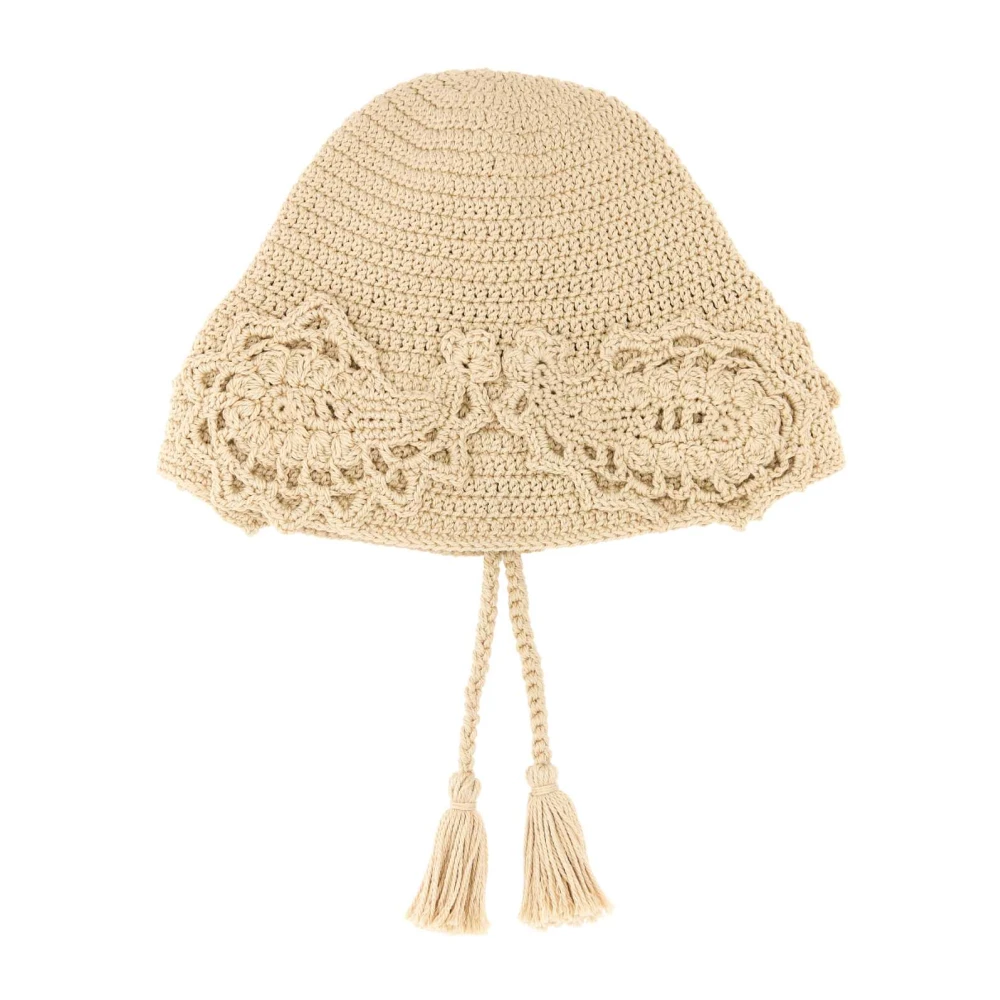 Alanui Gehaakte Liefdesbrief Emmerhoed Beige Dames