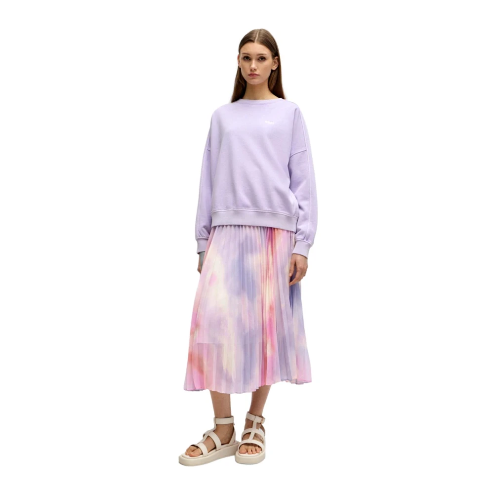 Hugo Boss Gedrukte Geplisseerde Georgette Maxi Rok Multicolor Dames