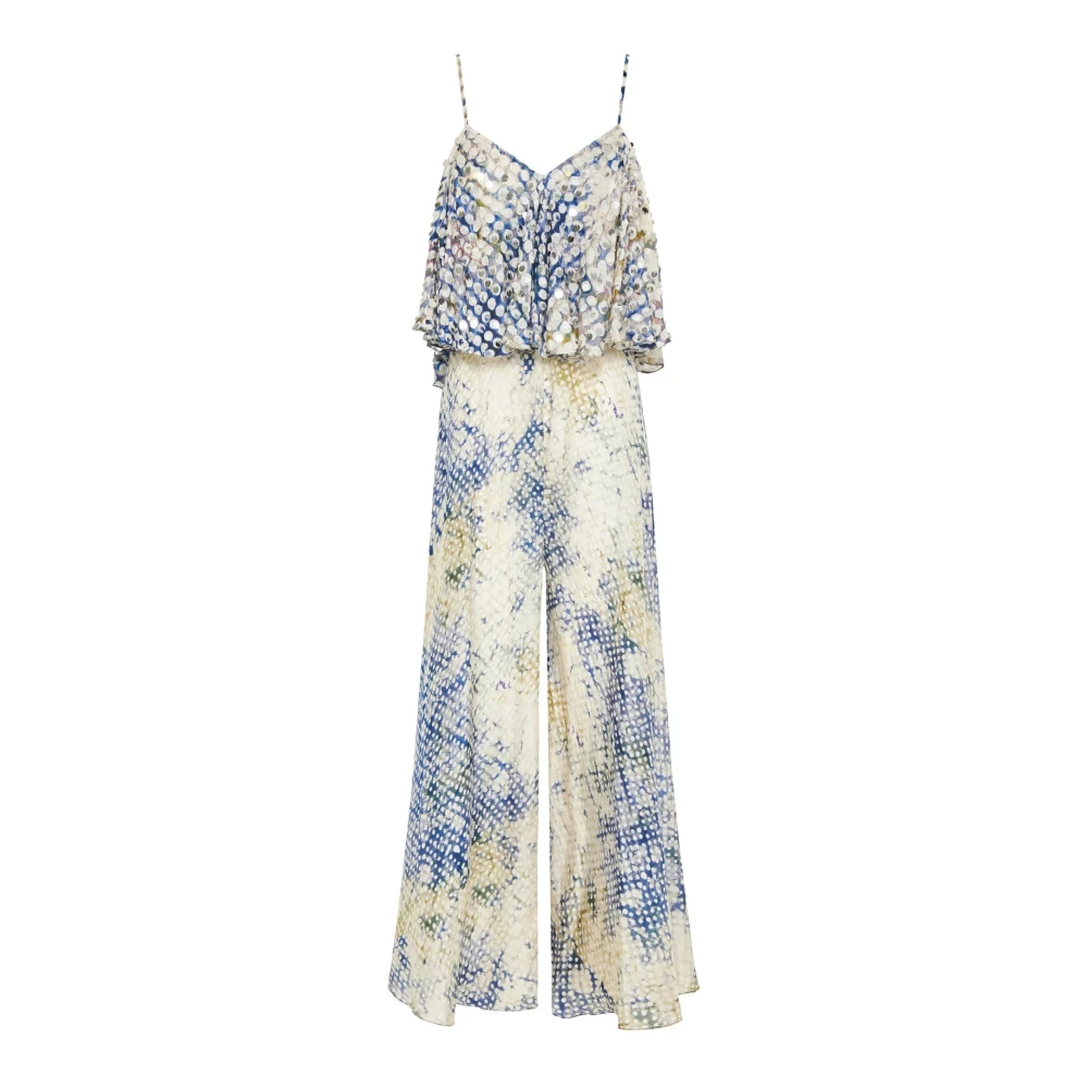 Mes Demoiselles Blå Tie-Dye Jumpsuit med Paljetter Blue, Dam