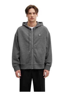 Fox Head Patch Oversize Fullzip Hoodie