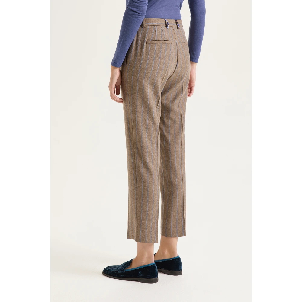 Maliparmi Mali Strepen Broek Brown Dames