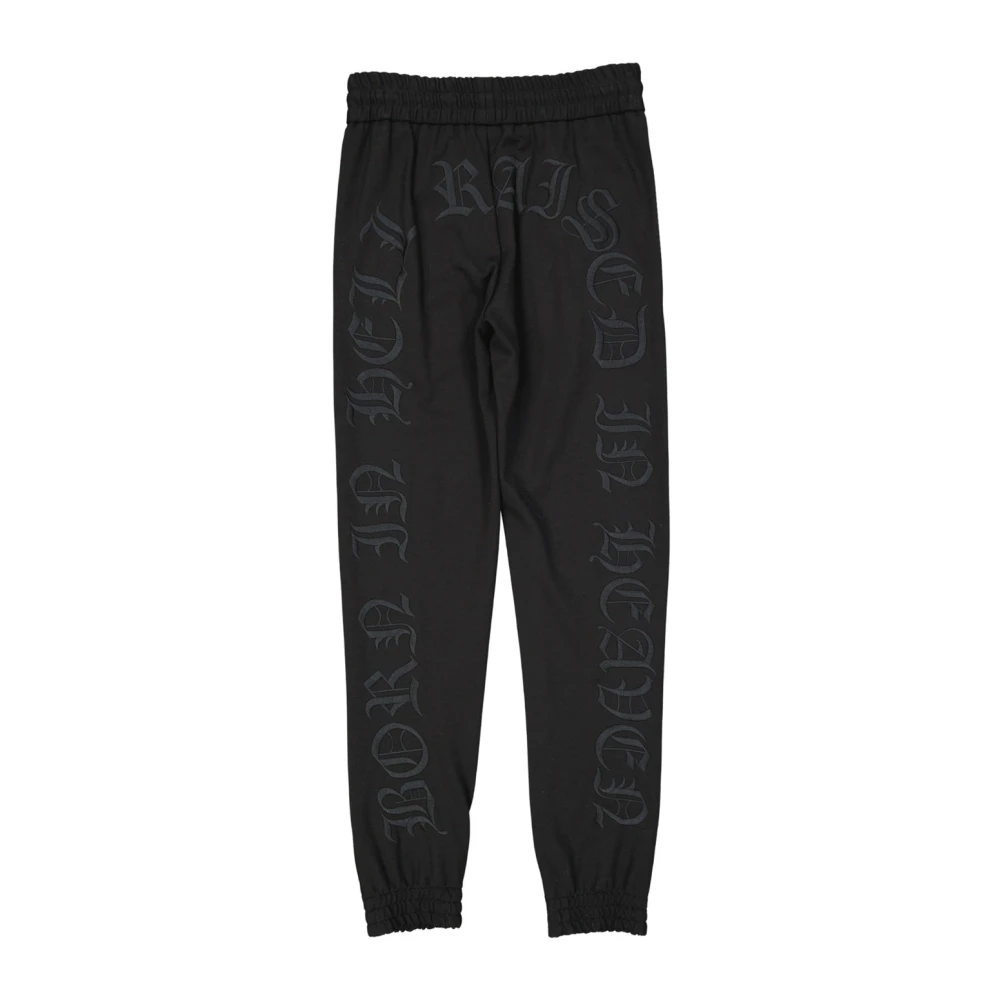 Philipp Plein Sweatpants met geborduurd detail en trekkoord Black Heren