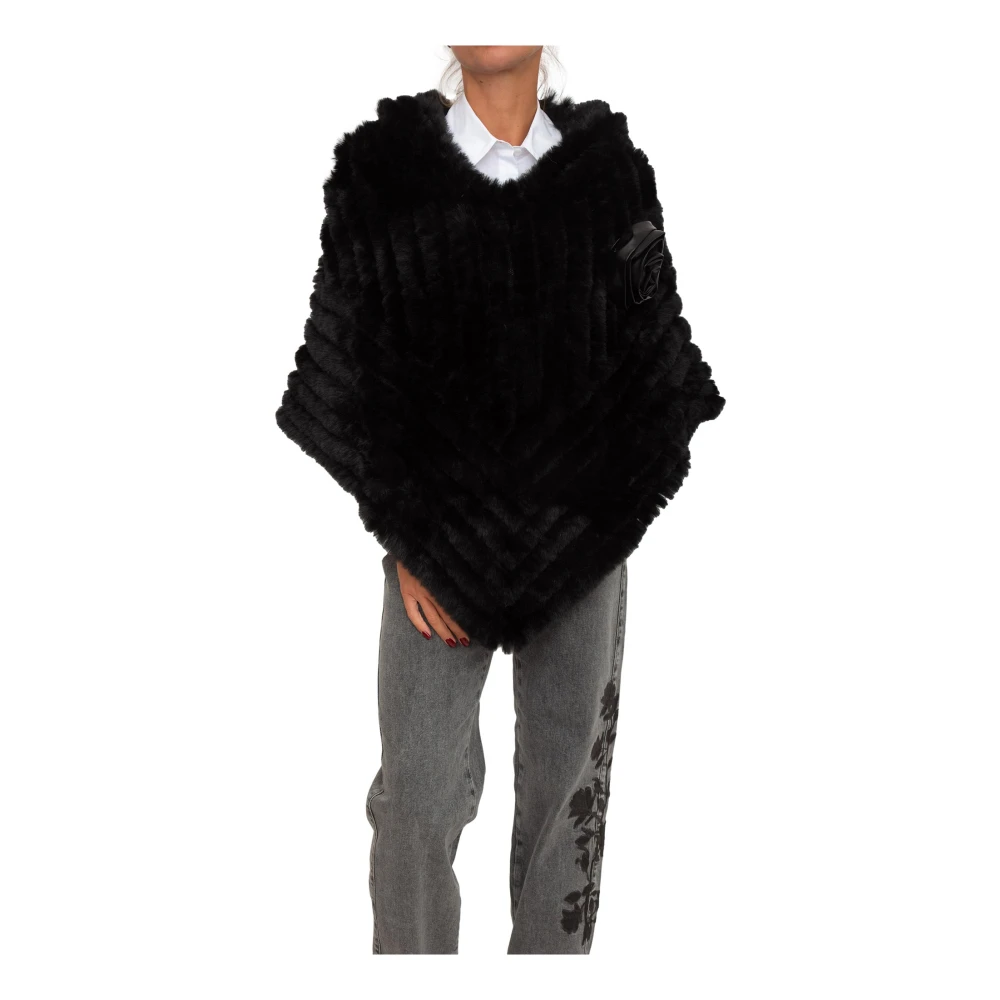 Blugirl Women's Black Poncho - Ponchos - One Size - Jackets