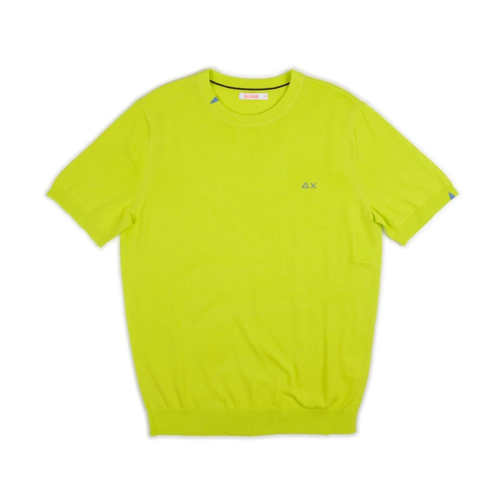 Sun68 Limoen Groen Fluorescerend T-Shirt Mannen Green Heren