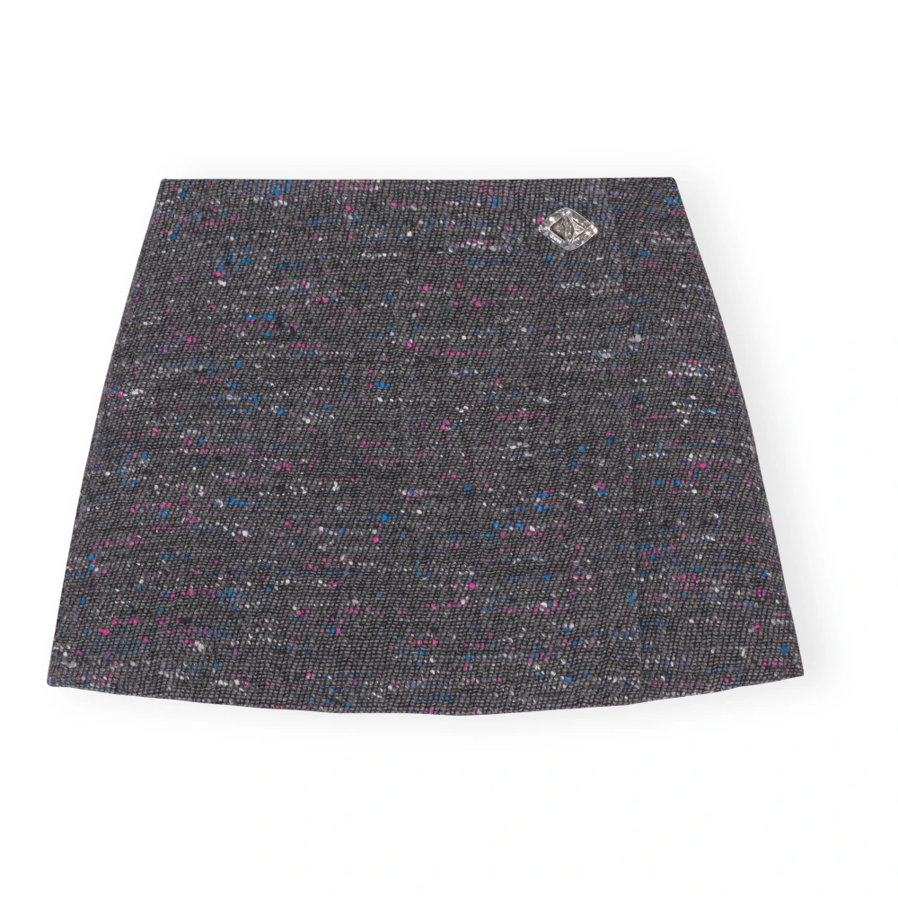 Ganni Women's Gray Short Skirts, Xs, Short Skirt