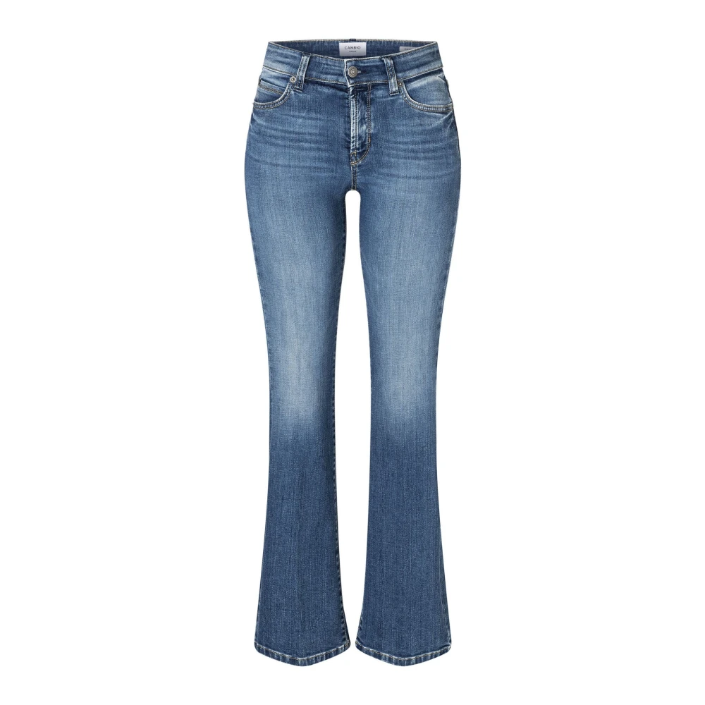 Cambio Women's Blue Retro-Inspired Paris Flared Denim Trousers - Flare Jeans - 2XL - Jeans