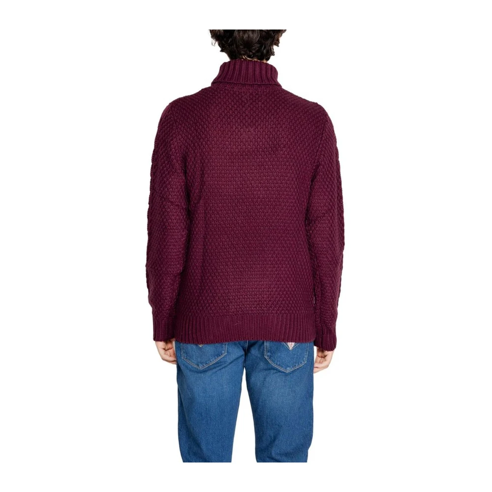 Gianni Lupo Gebreide Polyester Sweater Heren Collectie Red Heren