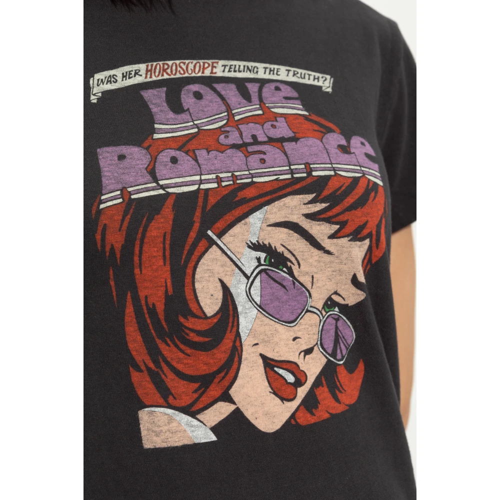 Re Done Bedrukt T-shirt Black Dames
