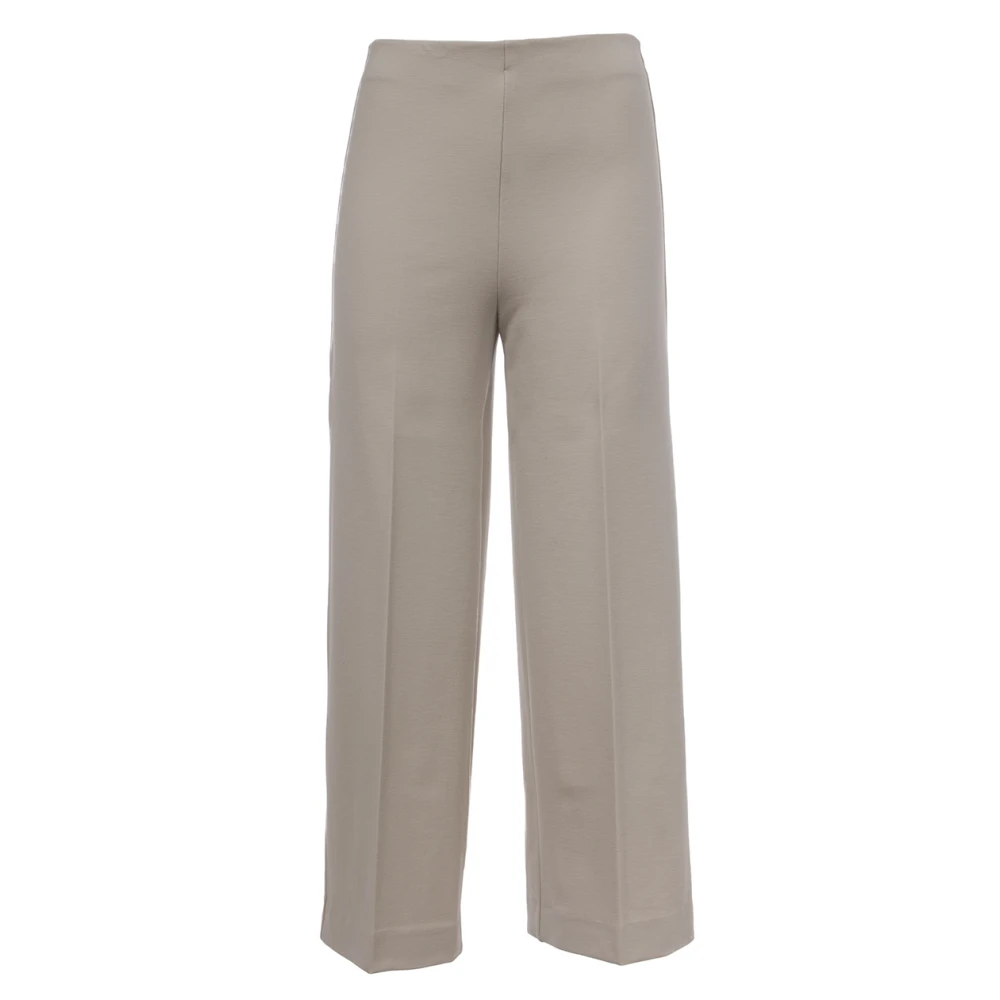 Le Tricot Perugia Elastische Taille Gebreide Broek Gray Dames