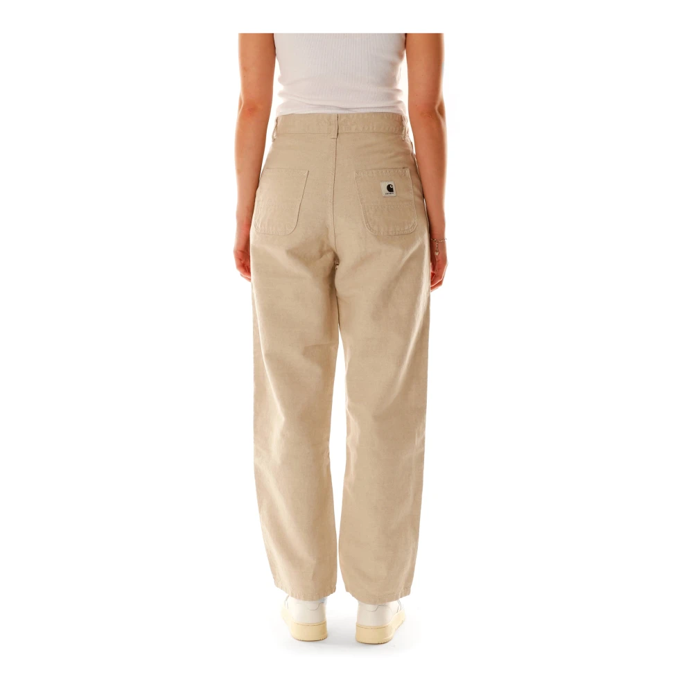 Carhartt WIP Dubbele Knie Cargo Broek Beige Dames