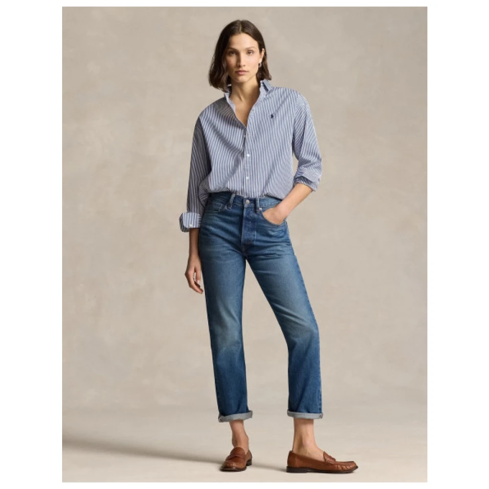 Polo Ralph Lauren Gestreept Casual Overhemd Blue Dames