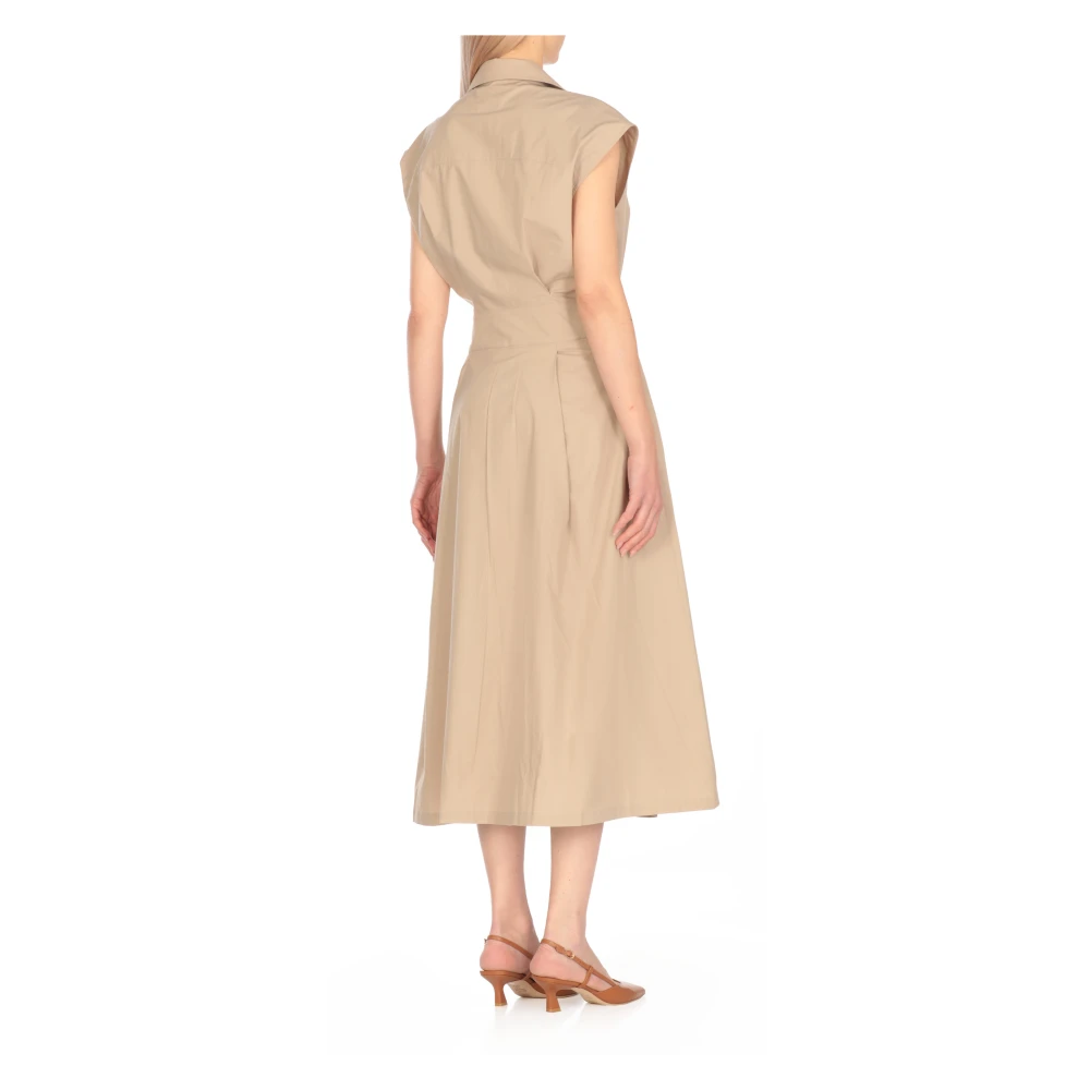 A.p.c. Zomerjurk Midi met Bloemenprint Beige Dames