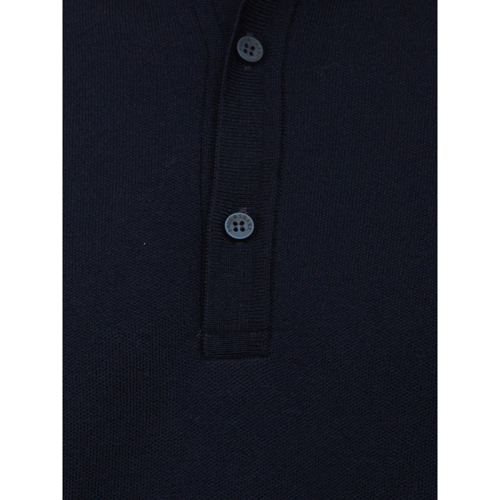 PAUL & SHARK Blauwe Wollen Polo Shirt Blue Heren